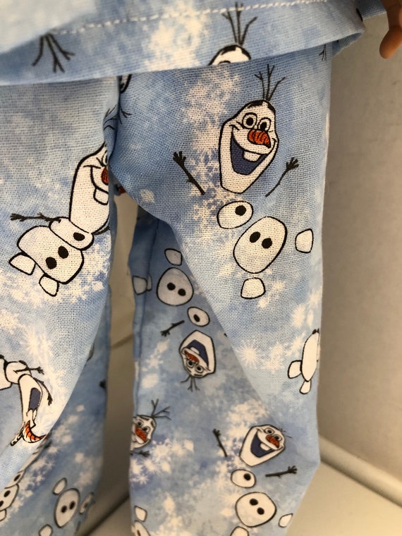 Olaf Pajamas for 15 or 18 American Girl Doll Free Shipping Etsy