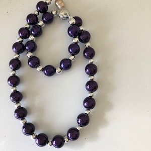 Purple and Silver Doll Jewelry (bracelet and necklace).