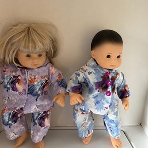 Lavender or Blue  New Frozen  Pajamas for 15” Baby Doll