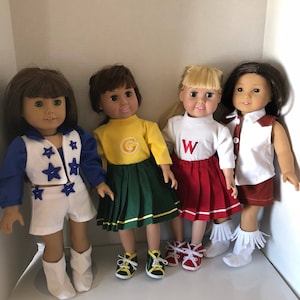 Cheerleading Outfits for any Pro,College or High School Team for 18&quot;  Doll Free Shipping