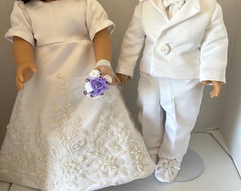 Bride and Groom Outfit for 18" American Girl Dolls