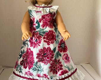 Różowa hawajska długa sukienka dla lalki 18"