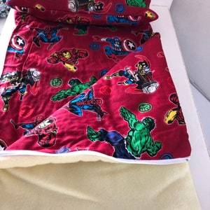 Red Action Hero Doll Sleeping Bag for any size Doll