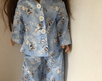 Olaf Pajamas for 15” or 18" American Girl Doll Free Shipping