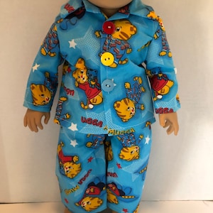 Blue Neighborhood Pjs for 18”  Boy or Girl Doll