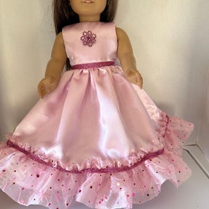 Light Pink Satin Long Dress for 18&quot;  Girl Doll