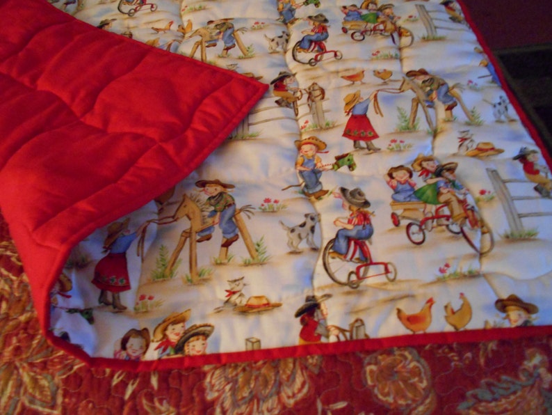 Cowgirl Lil Cowgirl Toddler Bed Or Crib Size Quilt Comforter Etsy
