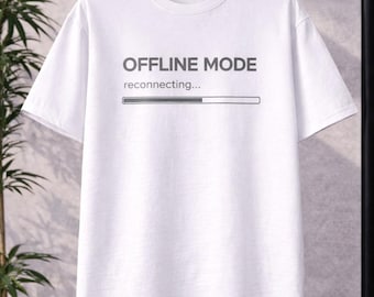 Stör ej-t-shirt, minimalistisk teknisk grafisk t-shirt, System Processing-tröja, ren streetwear