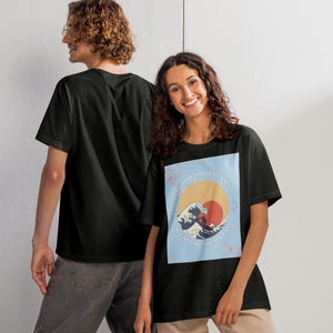 ★RESTANDRECREATION★ WAVE LOGO COLORATION T-SHIRT Ride the Wave Shirt, Positive Quote, Beachy Tshirt, VSCO