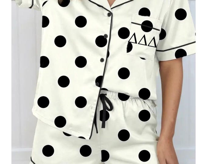 Limited Edition Licensed Sorority Pajama Set Embroidered - Customizable