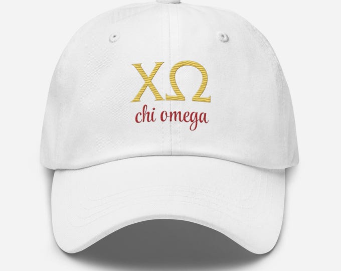 Chi Omega Embroidered Hat Custom Designed