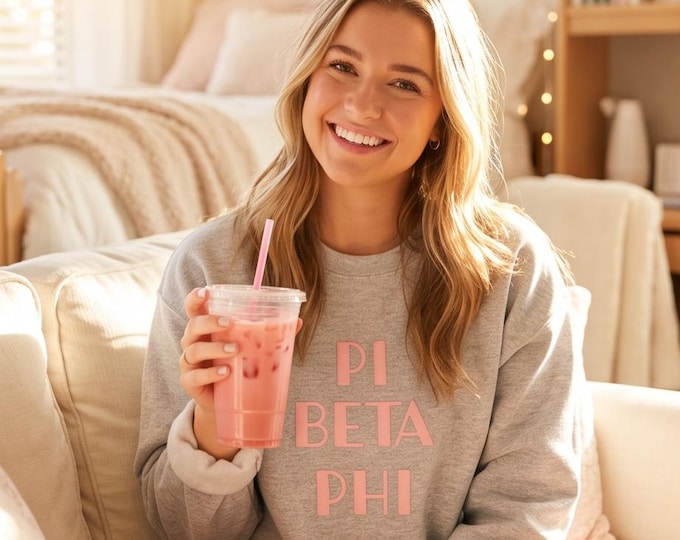 Limited Edition Licensed  Sorority Puff Lettering Sweatshirt