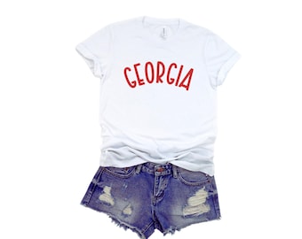Custom Collegiate T Shirt Georgia Bulldogs