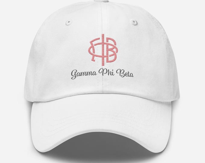 Gamma Phi Beta Embroidered Hat Custom Designed