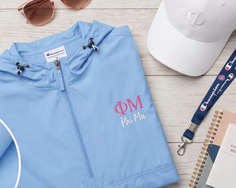 Licensed Phi Mu Sorority Embroidered Champion Packable Jacket