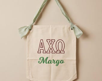 Licensed Embroidered Sorority Dorm Door/Wall Banner Personalized