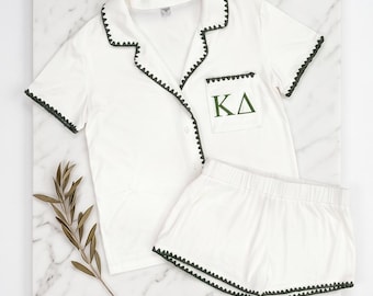 Limited Edition Licensed Sorority Pajama Set Embroidered