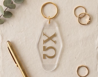 Licensed Sorority Acrylic Motel Keychain