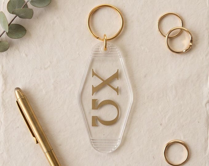 Licensed Sorority Acrylic Motel Keychain