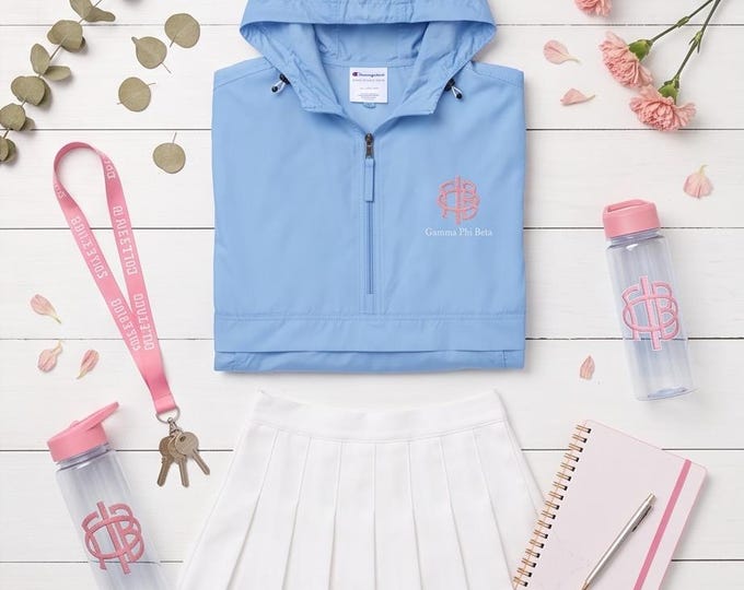 Licensed Gamma Phi Beta Sorority Embroidered Champion Packable Jacket