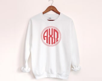 Limited Edition Licensed Alpha Chi Omega Monogram Sweatshirt