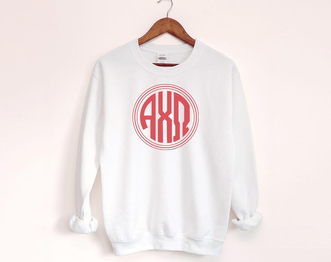 Custom Made Alpha Chi Omega Monogram Sweatshirt