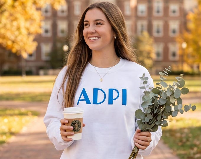 Licensed Sorority Puff Lettering Sweatshirt