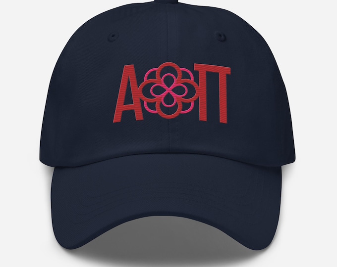 Alpha Omicron Pi Embroidered Hat Custom Designed