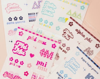 Licensed Sorority Stickers, Custom Greek Decals, Laptop, Water Bottle Accessories
