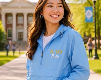Licensed Kappa Alpha Theta Sorority Embroidered Champion Packable Jacket