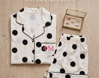Limited Edition Licensed Sorority Pajama Set Embroidered - Customizable