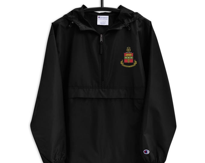 Alpha Chi Omega Custom Designed Embroidered Champion Packable Jacket