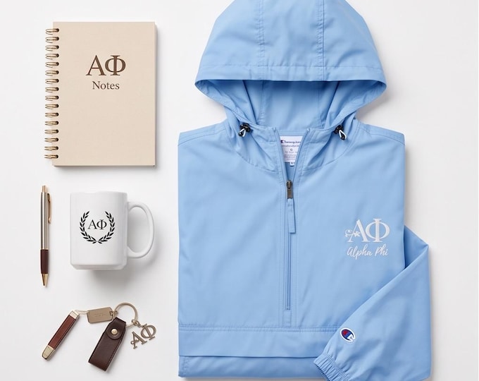 Licensed Alpha Phi Sorority Embroidered Champion Packable Jacket