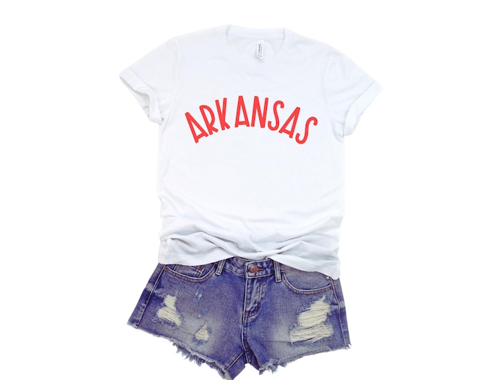 Custom Collegiate T Shirt Arkansas Razorbacks