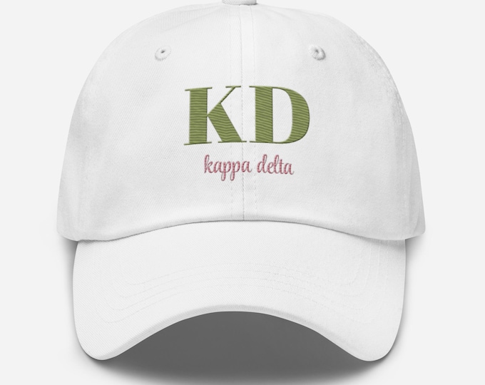 Kappa Delta Embroidered Hat Custom Designed