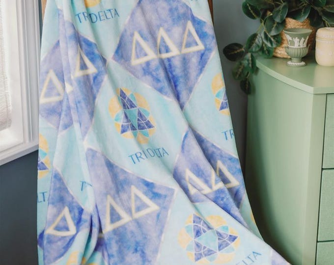 Licensed Sorority Fleece Blanket - Personalized Greek Gift, Big Little Reveal, Bid Day Gift