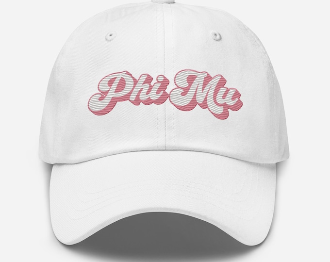Phi Mu Embroidered Hat Custom Designed