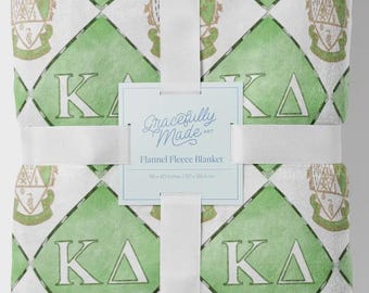 Licensed Sorority Fleece Blanket - Personalized Greek Gift, Big Little Reveal, Bid Day Gift
