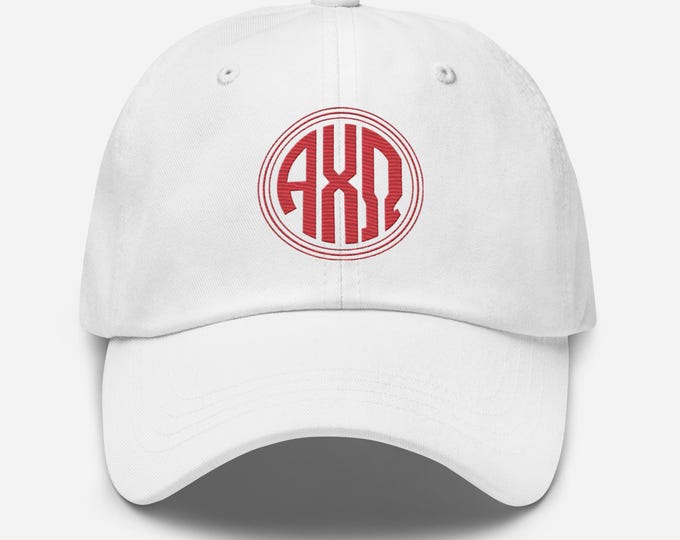 Alpha Chi Omega Monogram Embroidered Hat