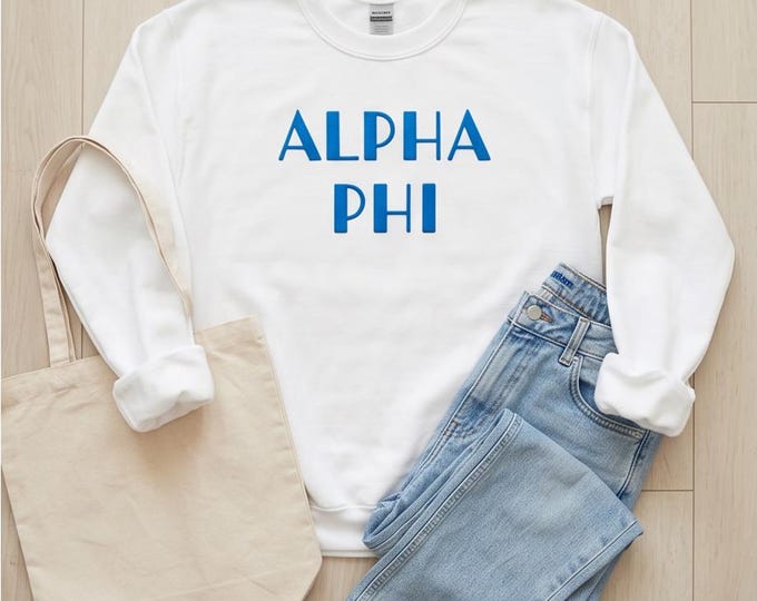 Licensed Sorority Puff Lettering Sweatshirt