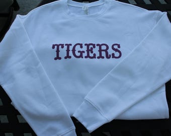 TIGERS Custom Made Puff Lettering Sweatshirt