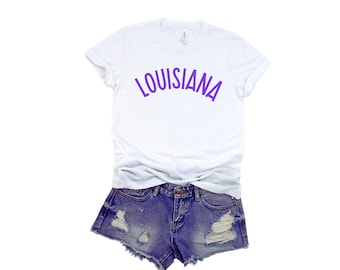 Custom Collegiate T Shirt Louisiana