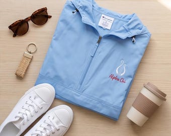 Licensed Alpha Chi Omega Embroidered Champion Packable Jacket