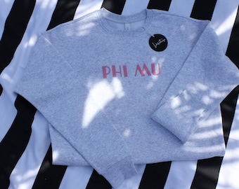 Licensed Sorority Puff Lettering Sweatshirt
