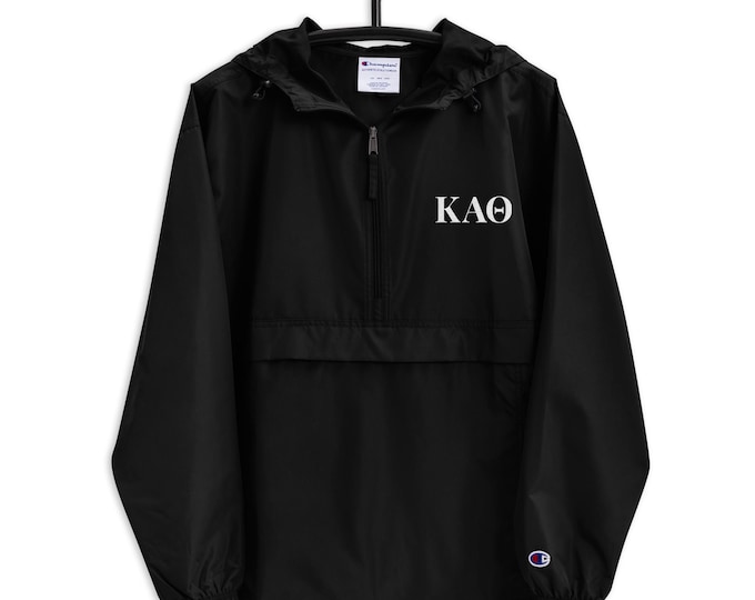 Kappa Alpha Theta Custom Designed Embroidered Champion Packable Jacket
