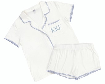 Limited Edition Licensed Sorority Pajama Set Embroidered - Customizable