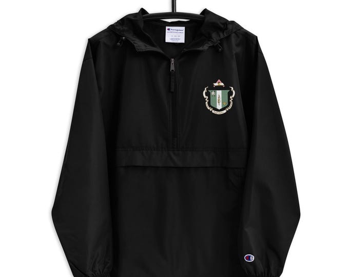 Delta Zeta Custom Designed Embroidered Champion Packable Jacket