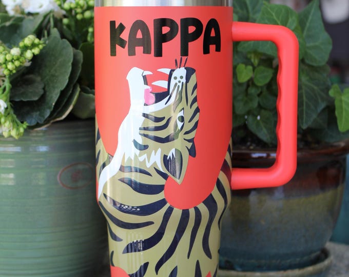 Licensed Kappa Kappa Gamma Limited Edition Custom Tiger Tumbler 30oz.
