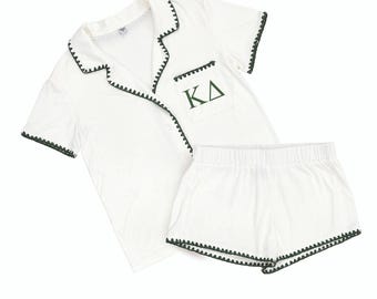 Limited Edition Licensed Sorority Pajama Set Embroidered