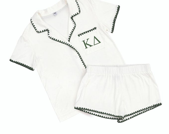 Limited Edition Licensed Sorority Pajama Set Embroidered